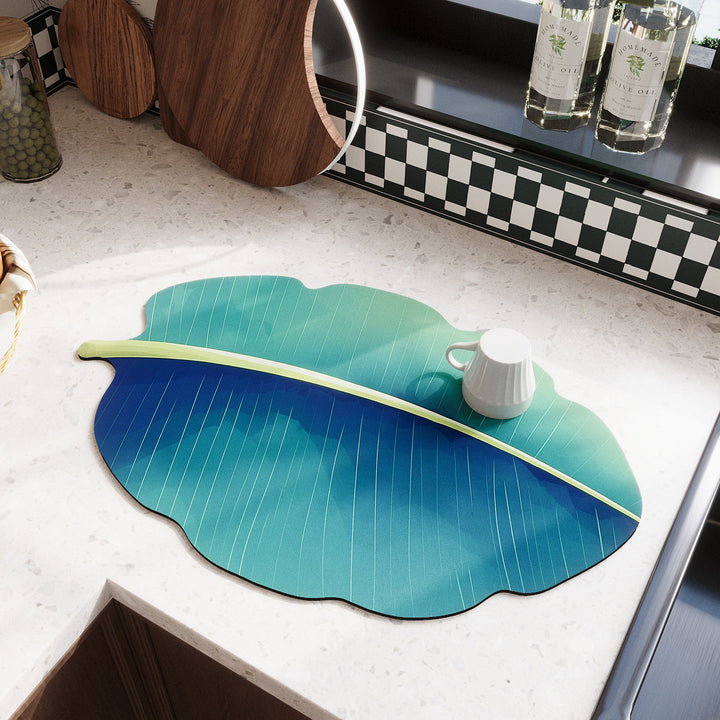 Leaf-Shaped Kitchen Mat