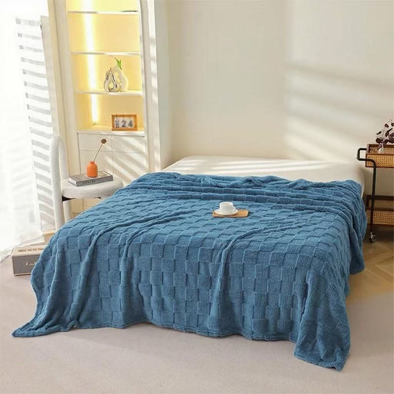 Women Plush Bedspread with Textured Design Kalsten