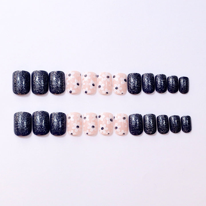 Decorative Floral Press-On Nail Enhancements Kalsten
