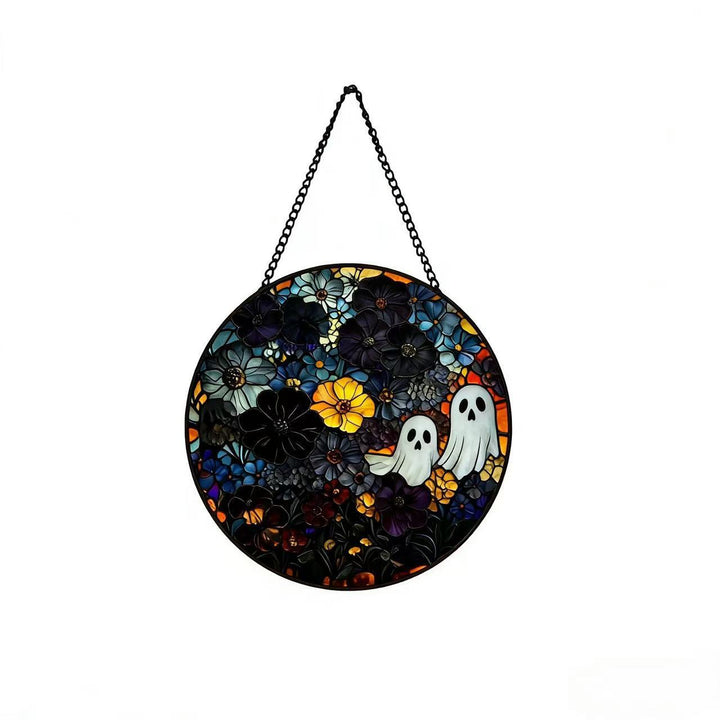 Decorative Skull Stained Glass Wall Art Kalsten