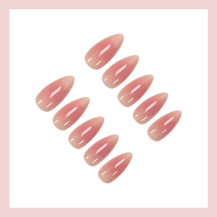 Acrylic nail set with elegant nude ombre effects Kalsten