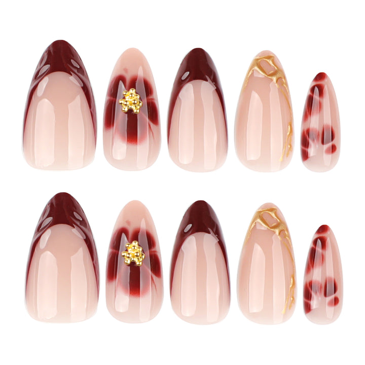 Artificial nail art with floral accents and boutique design Kalsten