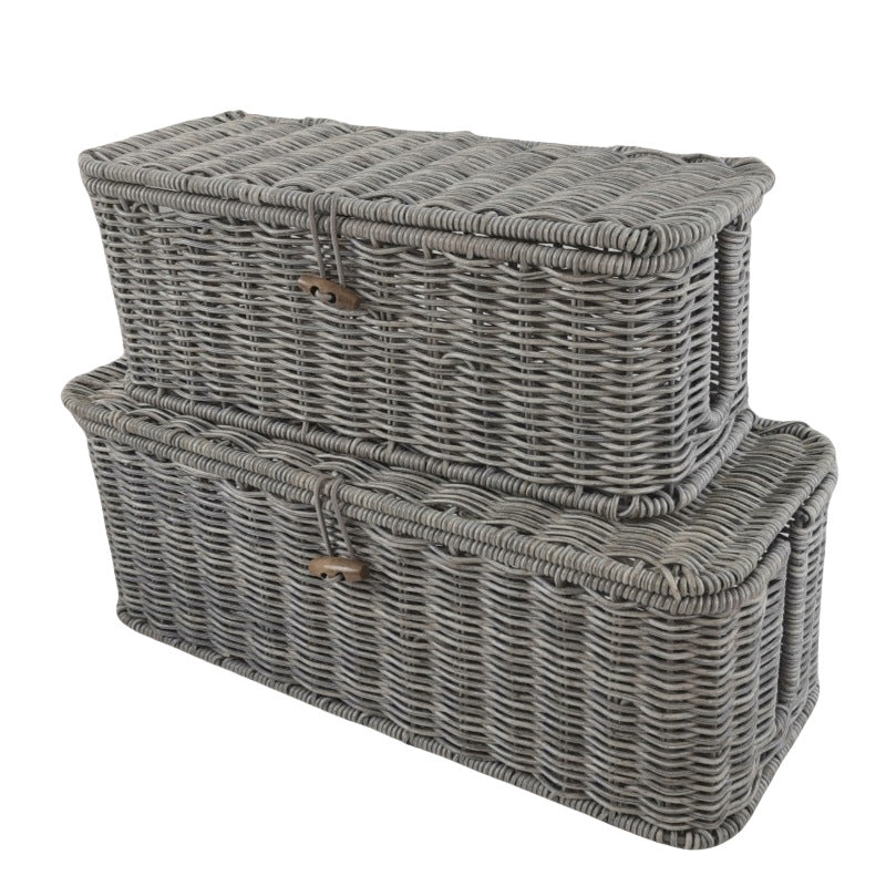 Handcrafted Wicker Storage Bins Kalsten
