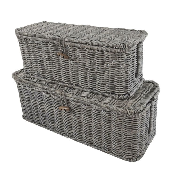 Handcrafted Wicker Storage Bins Kalsten