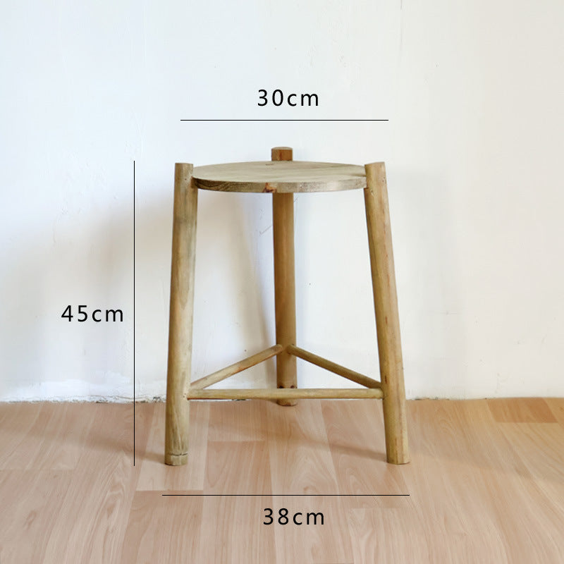 Massive wooden stool Kalsten