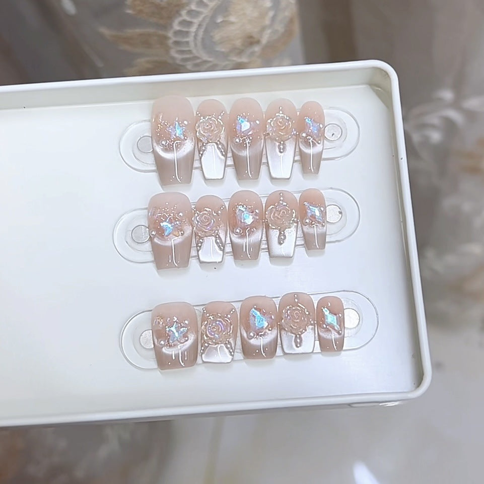 Elegant Floral Design Press-On Nail Set Kalsten