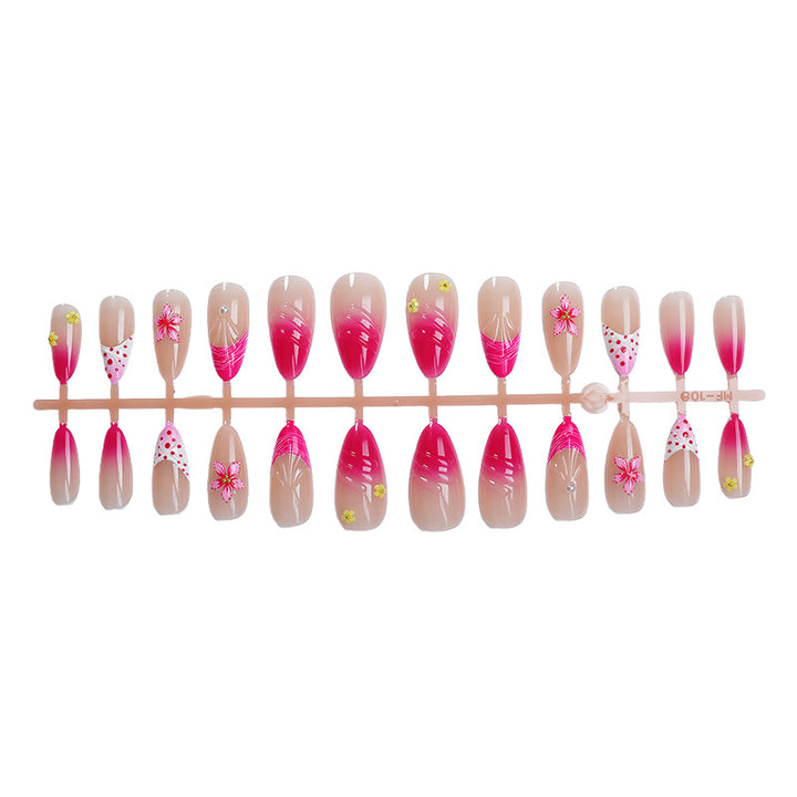Decorative Floral Press-On Nail Art Set Kalsten 1790636398