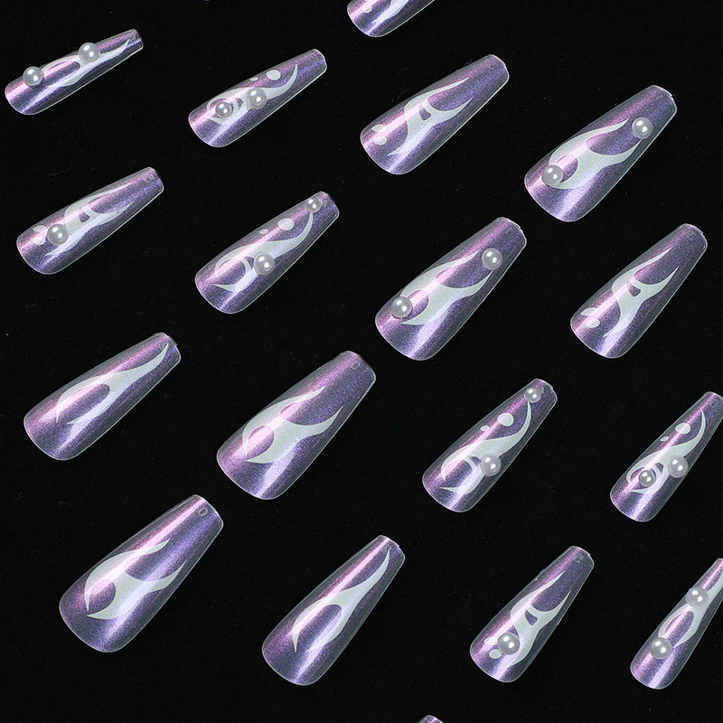 Artful Gel Nails with Holographic Accents Kalsten