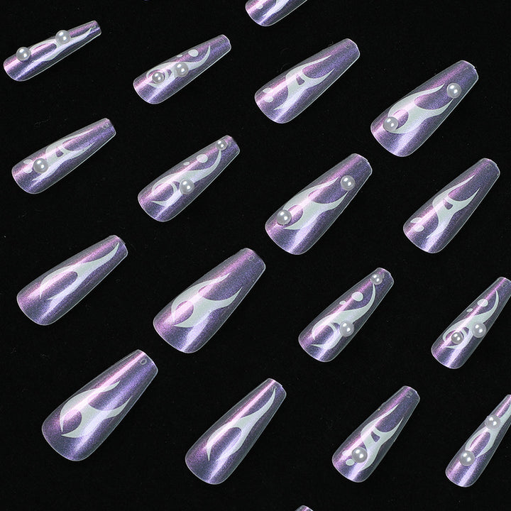 Artful Gel Nails with Holographic Accents Kalsten