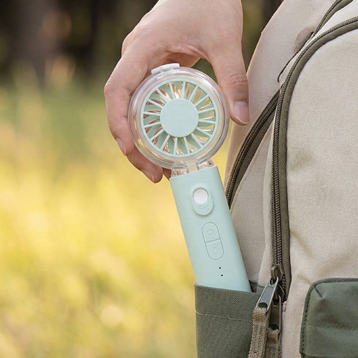 Unisex portable hand fan with mist spray, rechargeable battery and folding handle Kalsten