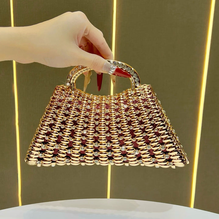 Rhinestone-Embellished Evening Handbag