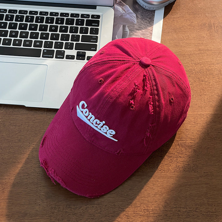 Women's Distressed Casual Cotton Cap Kalsten