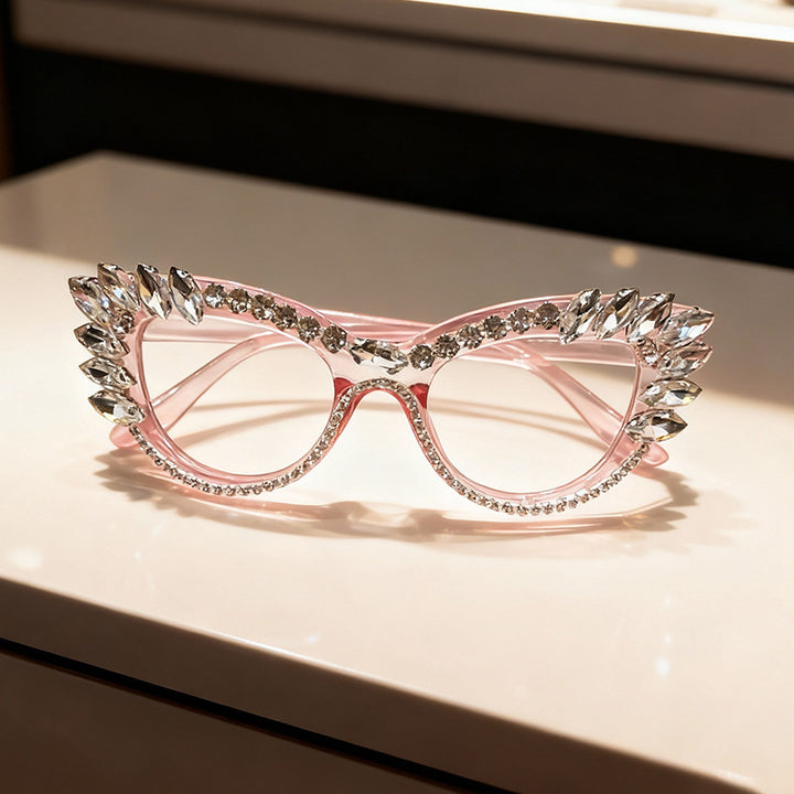 Luxury Cat-Eye Rhinestone Sunglasses Kalsten