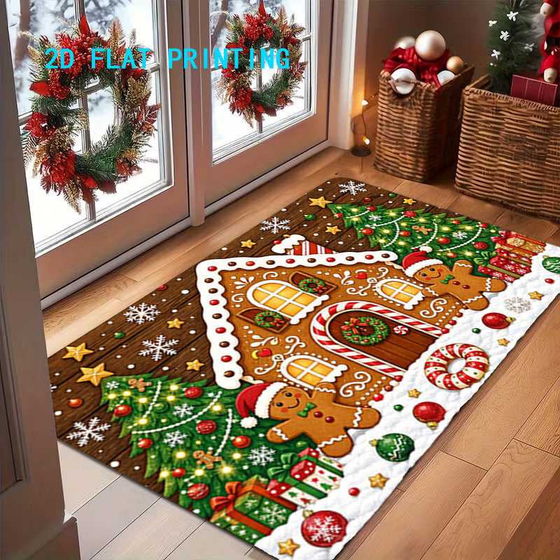 Holiday-Themed Decorative Entry Mat