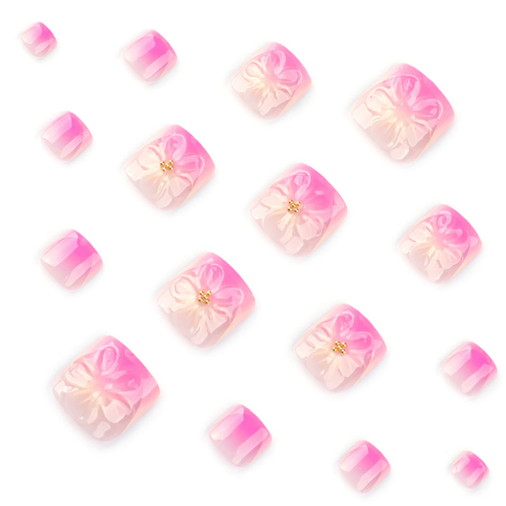 Artistic toenail decoration with flower motifs Kalsten
