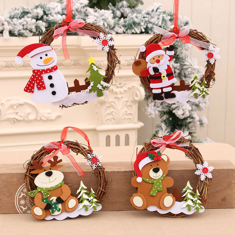 Felt Snowman Christmas Wreath Kalsten