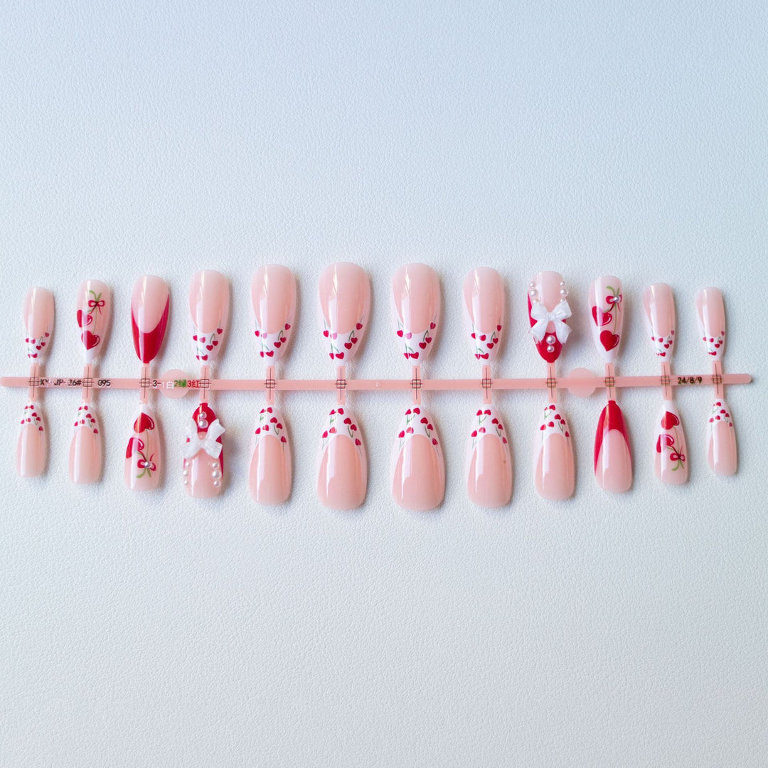 Decorative Heart Motif Nail Art Set