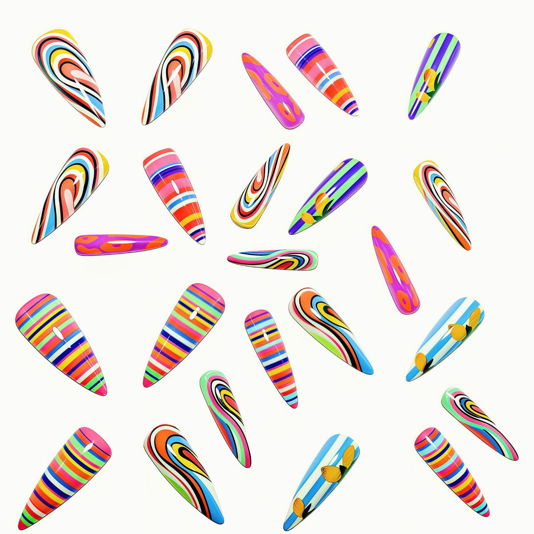Creative Art Nails with Colorful Design Kalsten