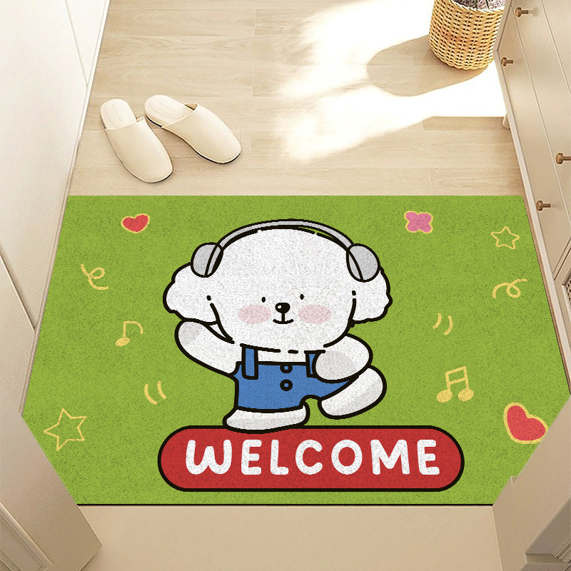 Cartoon-Themed Welcome Mat
