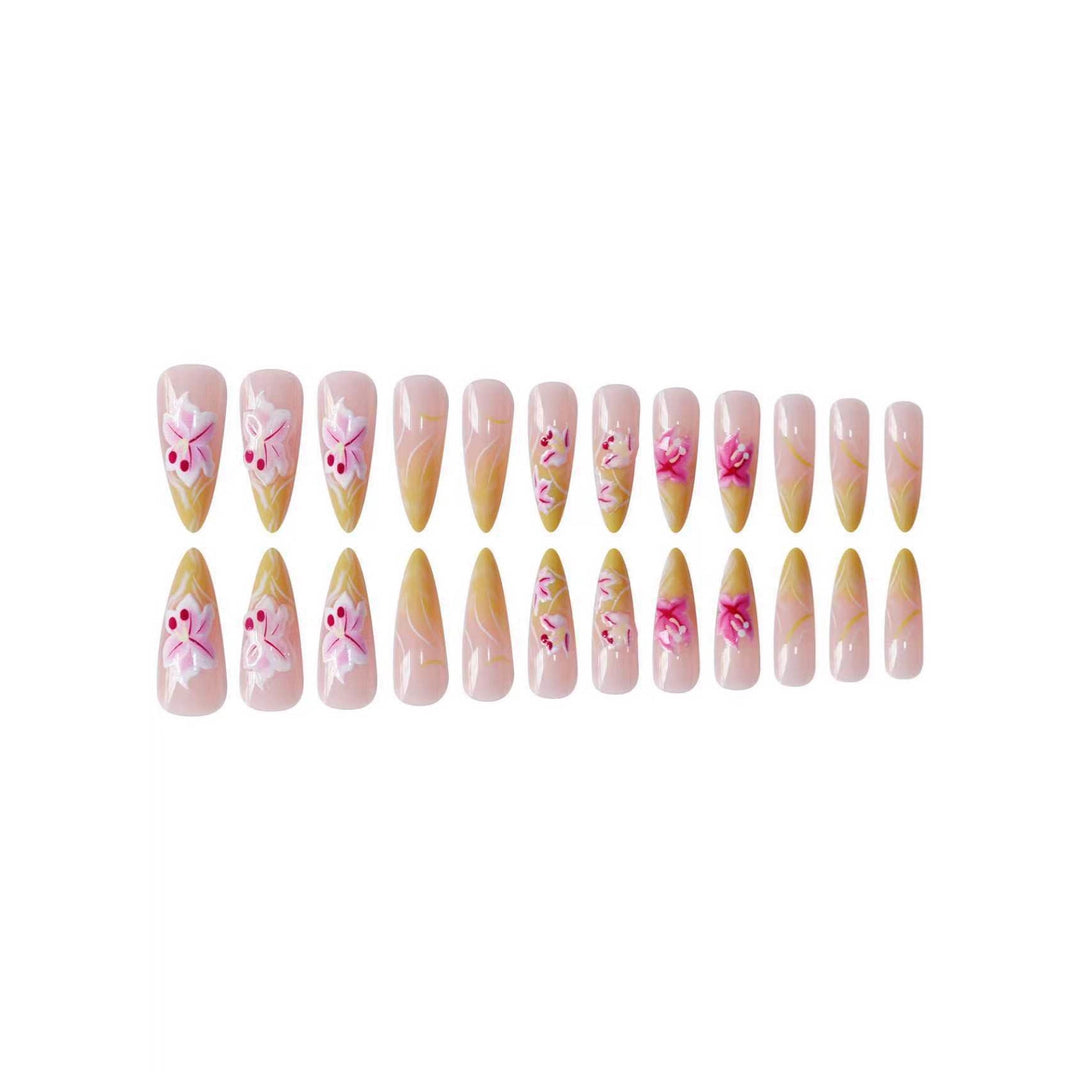 Luxurious 3D Floral Nail Enhancements Kalsten