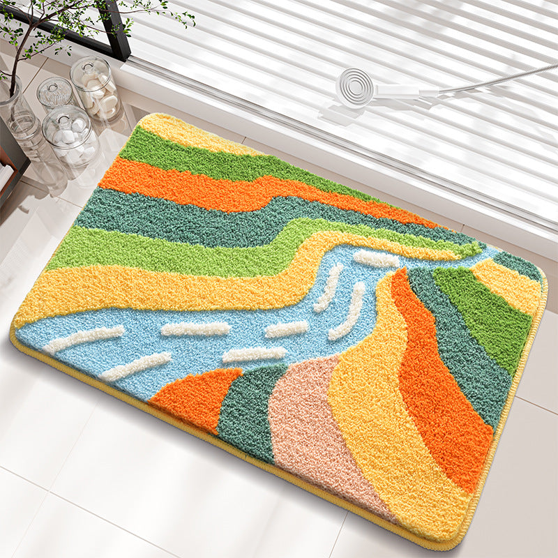 Abstract Landscape Bath Rug Kalsten