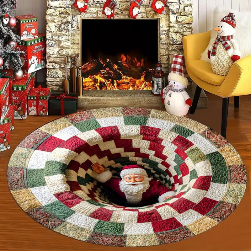 3D Christmas-Themed Area Mat