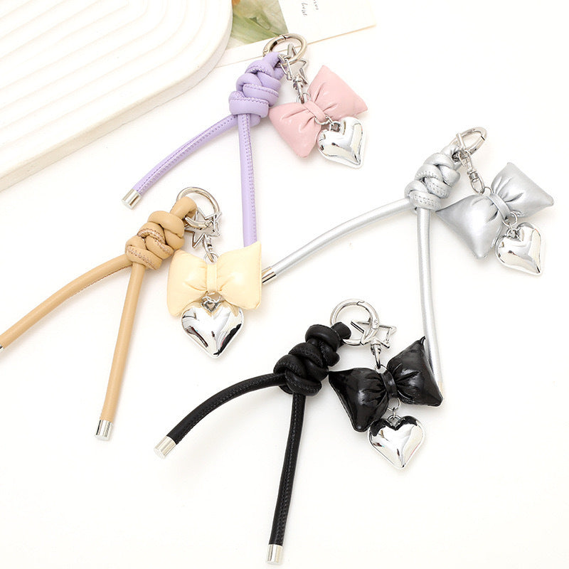 Fashionable Bow and Heart Keychain kalsten