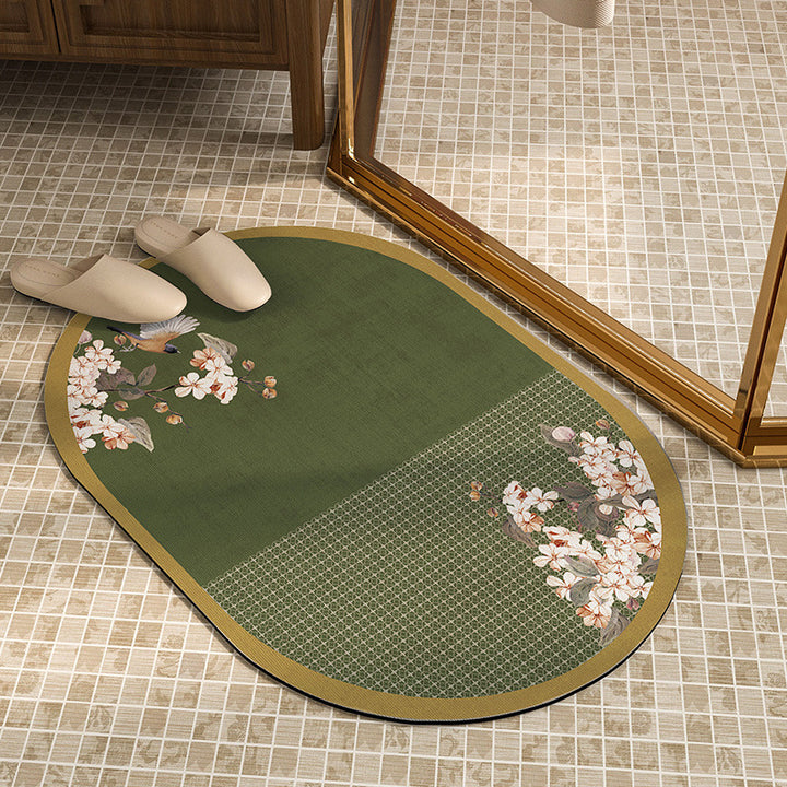 Ornate Floral Shower Mat Kalsten