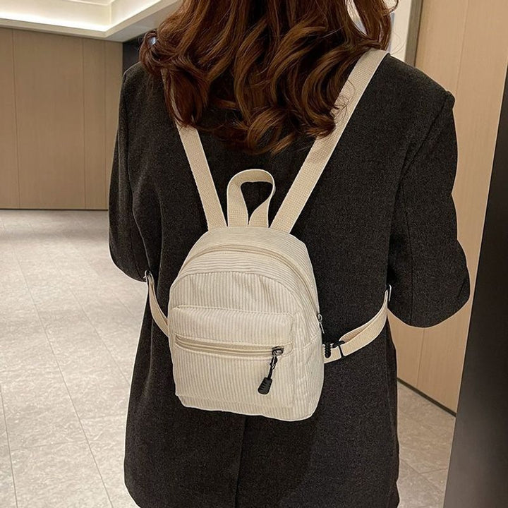 Compact Corduroy Mini Backpack Kalsten