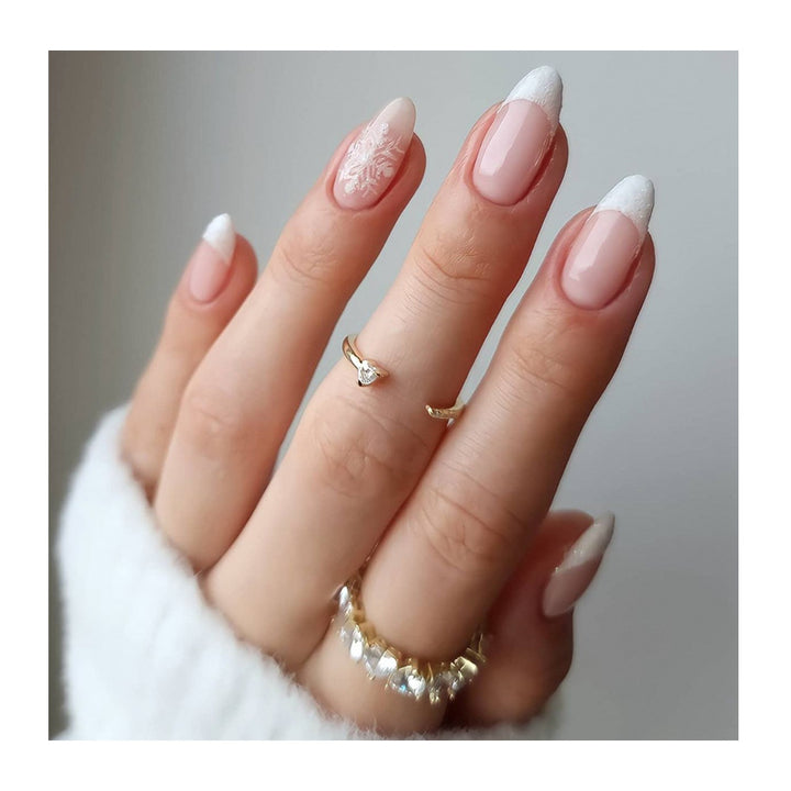 Elegant French Tip Nail Art  1791776873