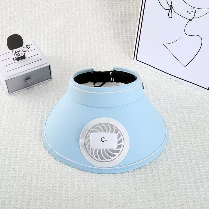 Sport Sun Visor with detachable front fan, adjustable headband and reflective piping Kalsten