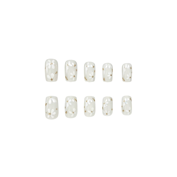 Floral Decorated Acrylic Nail Art Extensions Kalsten