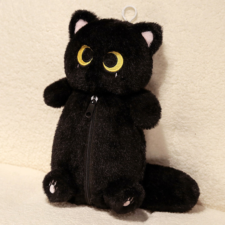 Cozy plush floor seat pouf in cat shape with shape-retaining filling