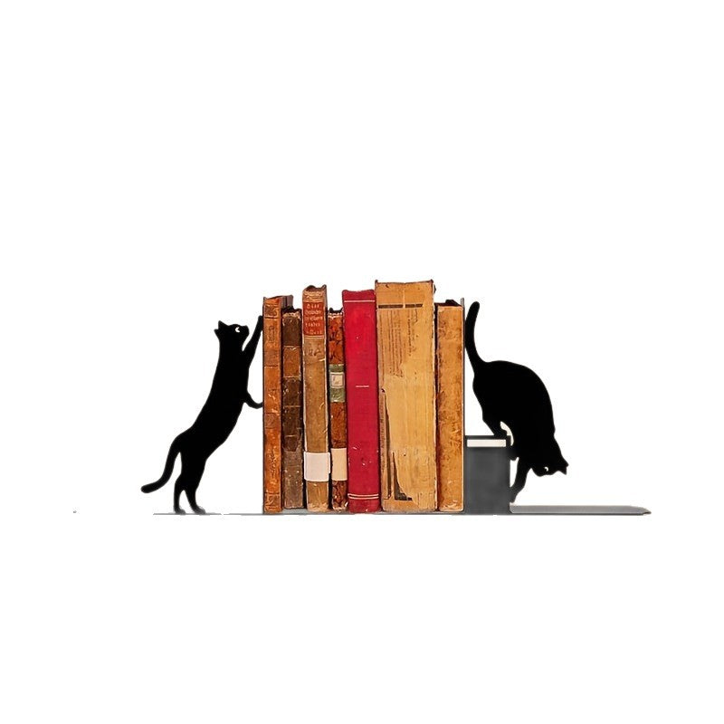 Cat-Themed Decorative Bookends