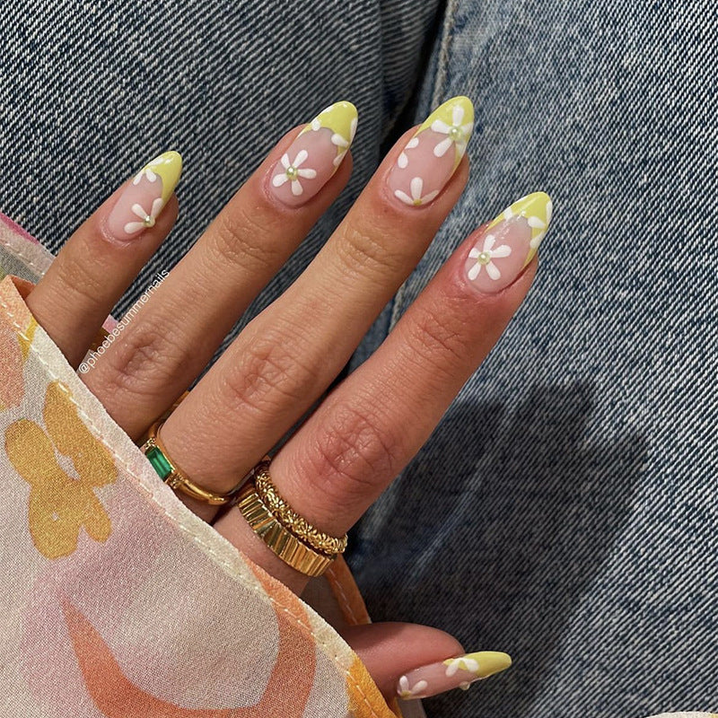 Artistic Floral Tip Press-On Nails Kalsten