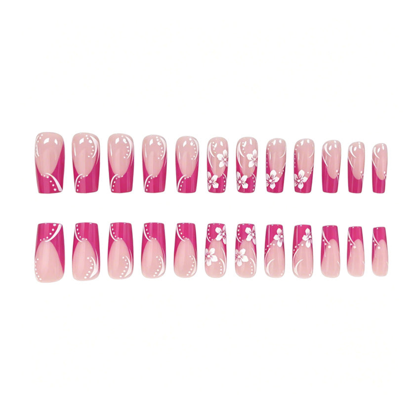 Floral Long-Lasting Acrylic Nail Enhancements Kalsten