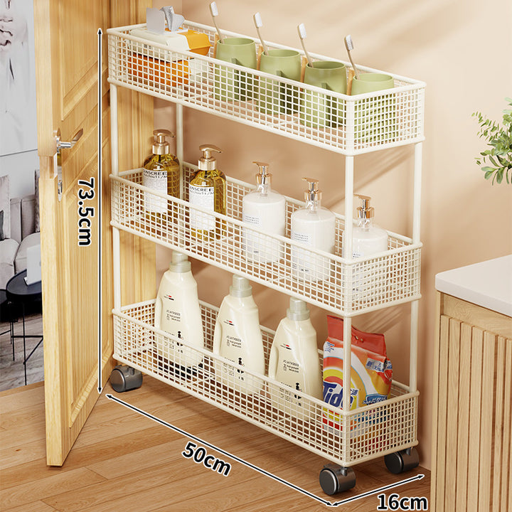 Slim Overdoor Three-Tier Wire Mesh Storage Organizer