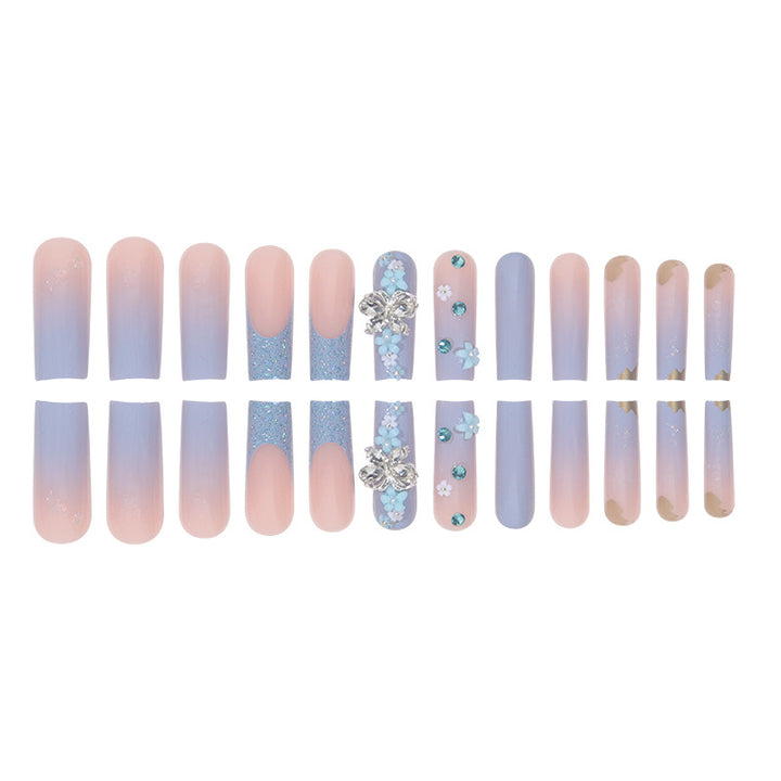 Decorative Floral and Gem-Accented Press-On Nails Kalsten