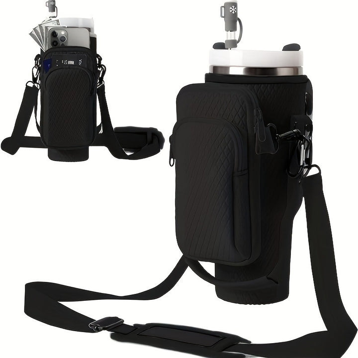 Ladies trendy and sparkling drinking bottle with shoulder bag Kalsten