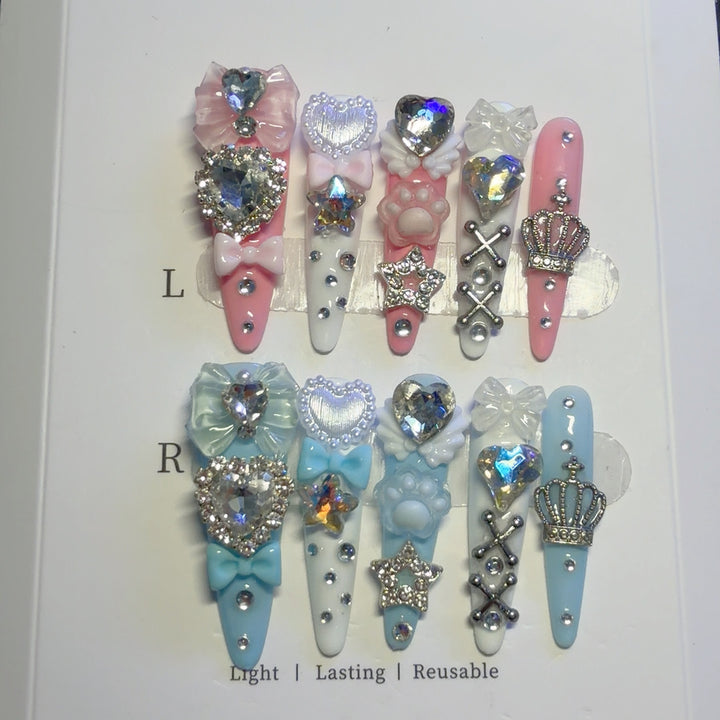 Decorative Rhinestone Embellished Hair Clips