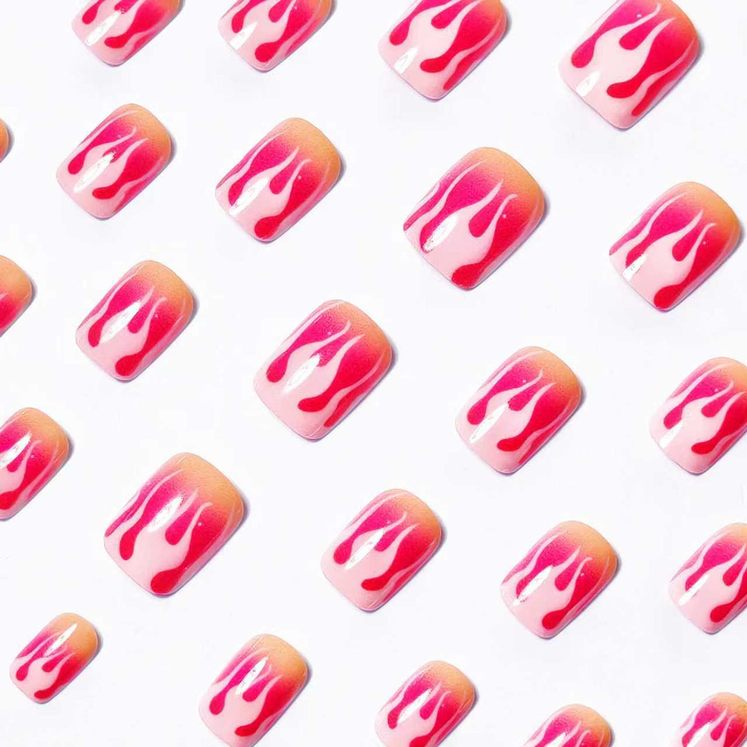 Artistic Flame Drip Nail Art Kalsten