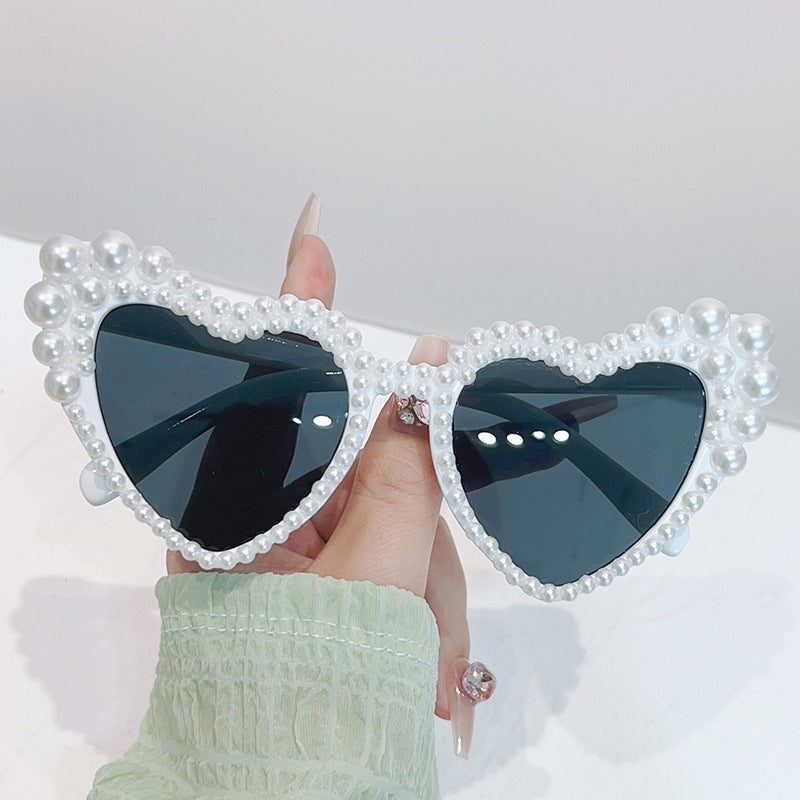 Cat-Eye Pearl-Embellished Sunglasses Kalsten