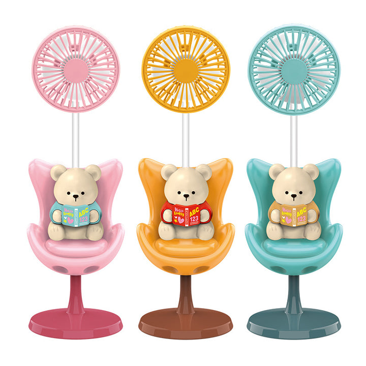Unisex Creative Table Fan with Bear Figure Kalsten