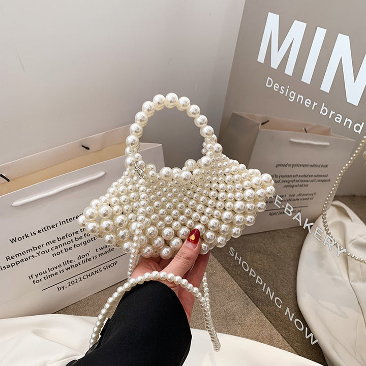 Elegant Pearl-Detail Handbag