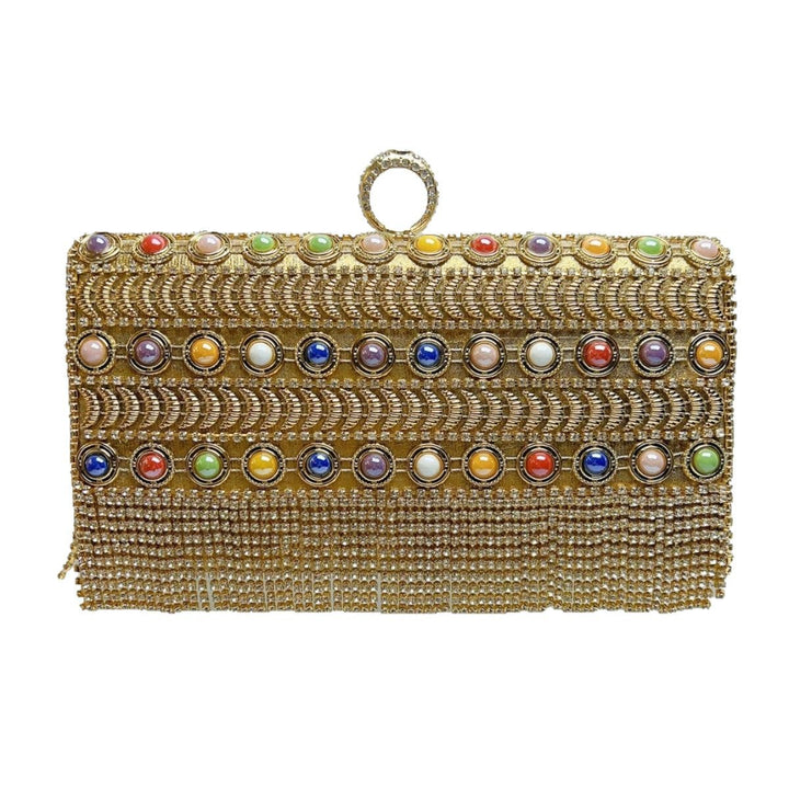 Crystal-Embellished Evening Clutch