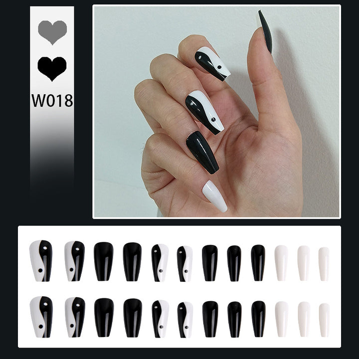 Artificial nails with Yin-Yang design Kalsten