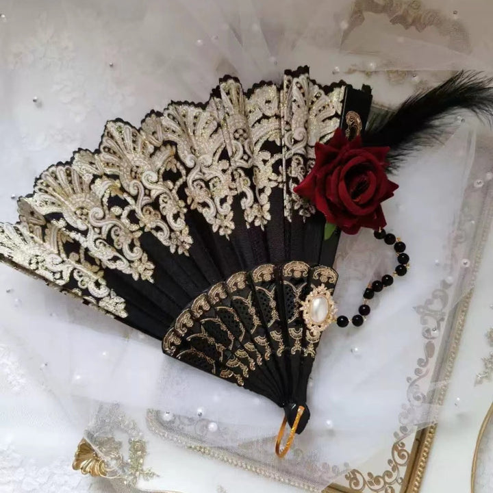 Women's fan with exquisite filigree ornamentation Kalsten