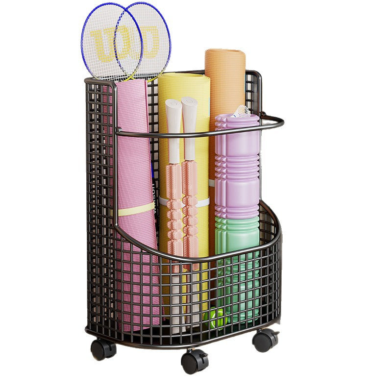 Vertical Mesh Sports Equipment and Yoga Mat Organizer Basket
