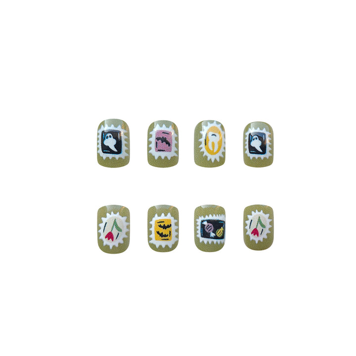 Halloween-Themed Decorative Press-On Nail Set