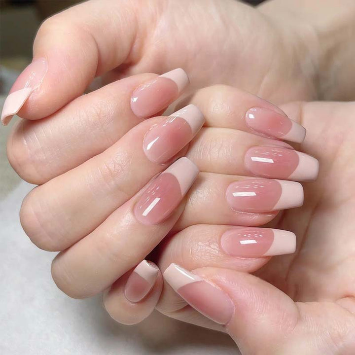 Elegant French Tip Acrylic Nail Set